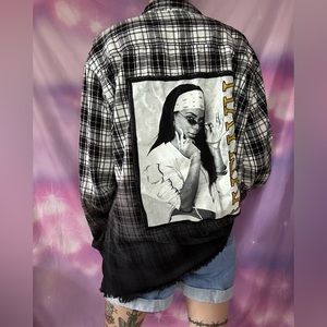 Queen of R&B Aaliyah Flannel